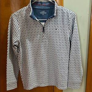 Vineyard Vines Men's Blue and White Shirt